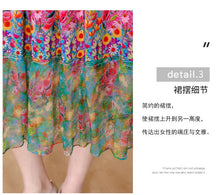 Load image into Gallery viewer, Summer Dress 2023 Woman Silk Floral Dress Elegant Long Beach Vintage Dresses for Women