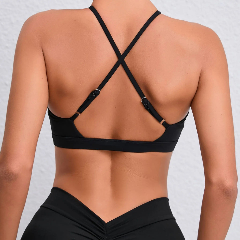 Hearuisav New Gym Top Women Training Yoga Clothes Stretch Women Sports Underwear Fitness Workout Cross Yoga Bra Sexy Sports Bra