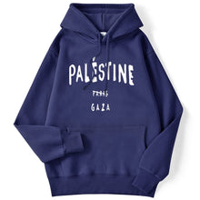 Load image into Gallery viewer, Winter Woman Hoodies Palestine Gaza Letter Printed Pullovers Breathable Loose Warm Pocket Sweatshirts Casual Ladies Streetwears