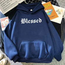 Load image into Gallery viewer, Blessed Creativity Printed Hoodies Women Street Style Hip Hop Hoody Autumn Loose Fleece Clothing Comfortable Pullover Sweatshirt