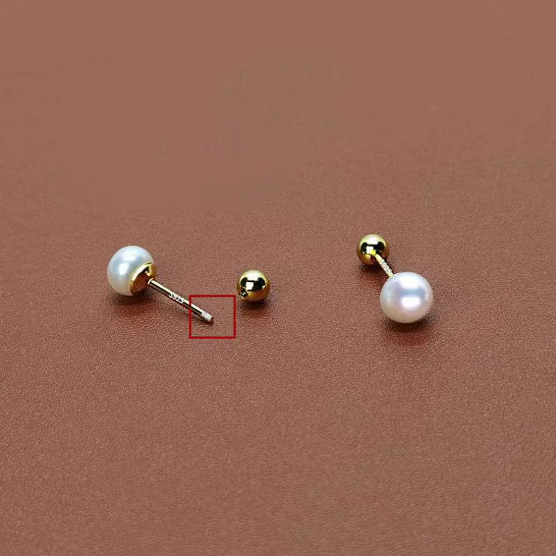 2pcs Stainless Steel Pearl Cartilage Helix Ear Piercing Stud Earrings For Women 3/4/5/6/7mm Tragus Piercing Earring Body Jewelry