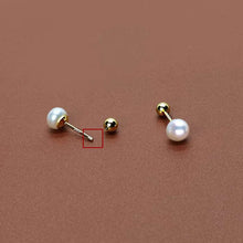 Load image into Gallery viewer, 2pcs Stainless Steel Pearl Cartilage Helix Ear Piercing Stud Earrings For Women 3/4/5/6/7mm Tragus Piercing Earring Body Jewelry