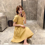 Load image into Gallery viewer, Yellow Short Silk Women&#39;s Dress Black Mini Female Dresses 2024 Kawaii Clothing Cute Fairy Chiffon Satin New in Cotton Luxury Xxl