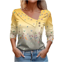 Load image into Gallery viewer, T Shirt For Women Fashion Long Sleeve Top White Floral Print Shirts And Blouses Autumn Winter Clothes For Women 2024