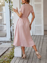 Load image into Gallery viewer, Ladies Polka Dot Print Shirt Dress Women Casual Midi Holiday Summer Dress Female Loose Women Beach Dress Sundress Robe Vestidos