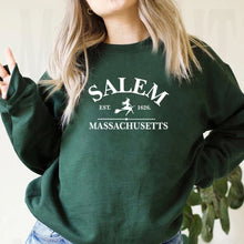 Load image into Gallery viewer, Salem Massachusetts Sweatshirt Halloween Pullover Salem Witch Sweatshirt Women Graphic Hoodies Streetwear Hoodie Halloween Gift