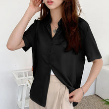 Load image into Gallery viewer, New Women&#39;S Summer Lapel Short Sleeved Slimming Casual Versatile Shirt Female Comfortable Thin Fashionable Professional Top