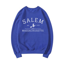 Load image into Gallery viewer, Salem Massachusetts Crewneck Halloween Sweatshirt Salem Witch Sweater Halloween Witchy Sweatshirts Women Graphic Hoodies Top