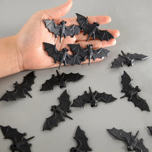 Load image into Gallery viewer, Halloween Decoration Black Fake Bat Scary Simulation Plastic Spider Insect For Halloween Party Spider Web Decor Props Trick Toys