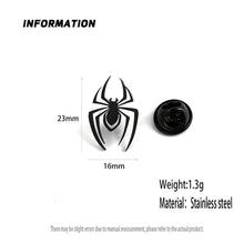 Load image into Gallery viewer, Personalized Gothic Spider Brooch Stainless Steel Badge Pins Fashion Jewelry Accessories Halloween Festival Gifts for Men