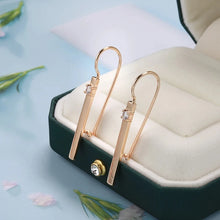 Load image into Gallery viewer, Wbmqda Elegant Long Drop Earrings For Women 585 Rose Gold Color With White Natural Zircon High Quality Daily Jewelry