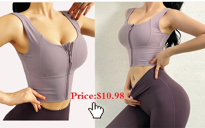 Aiithuug Sports Bra for Women Criss-Cross Back Padded Sports Bras Bounce Control Support Yoga Bra with Removable Cups Gym Bra