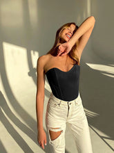 Load image into Gallery viewer, Sexy Women Tube Tops Solid Sleeveless Slim Skinny Corset Cropped Top 2024 Summer Casual Elegant Female Strapless Vest