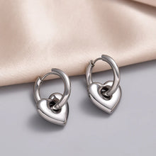 Load image into Gallery viewer, Classic Stainless Steel Heart Star Hoop Earrings For Women Punk Hip Hop Gold Silver Color Y2K Jewelry Female Earrings oorbellen