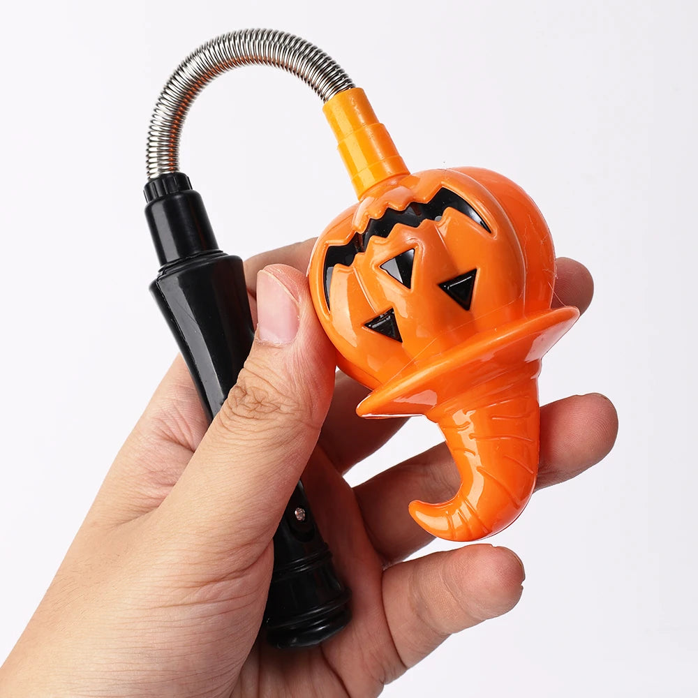 Funny Spring LED Magic Wand Toys Children's Luminous Pumpkin Lanterns Decorated Boys Girls Halloween Pumpkin Hand Stick Toys