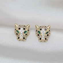 Load image into Gallery viewer, Korea New Design Fashion Jewelry Exquisite Copper Set Zircon Colorful Animal Leopard Earrings Luxury Women&#39;s Gala Party earrings