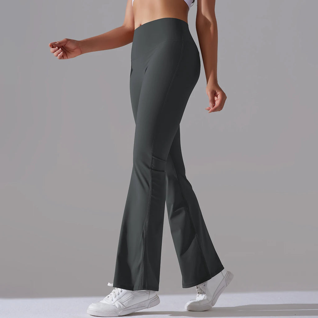 Flare Leggings Yoga Pants Women Bell Bottoms Yoga Trousers High Waist Gym Fitness Pants Stretch Daily Dance Workout Leggings