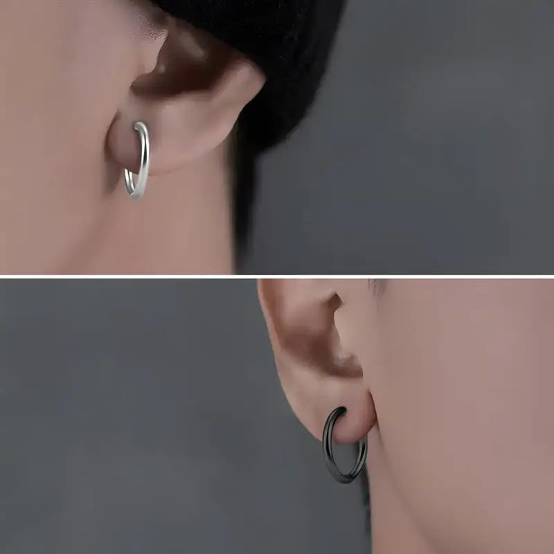 Jiayiqi New Party Stainless Steel Fake Earrings Women Men Painless Non-Piercing Clip Earring Fashion Punk Jewelry Hoop Earrings