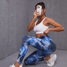 Load image into Gallery viewer, Seamless Knit Leegings Female Tie Dye Fitness Pants High Waist Hip Liftting Tights Outdoor Running Elastic Slim Yoga Leggings