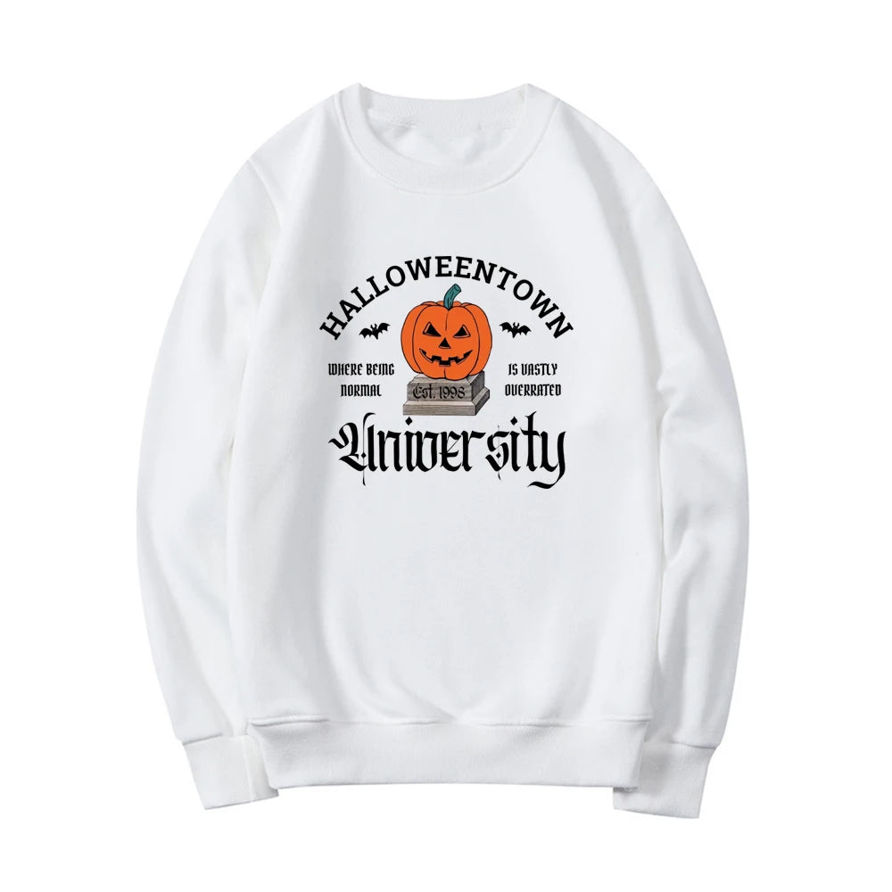 Halloweentown University Sweatshirt Halloweentown Est 1998 Pullover Fall Halloween Sweatshirt Vintage Halloween Town Hoodie Tops