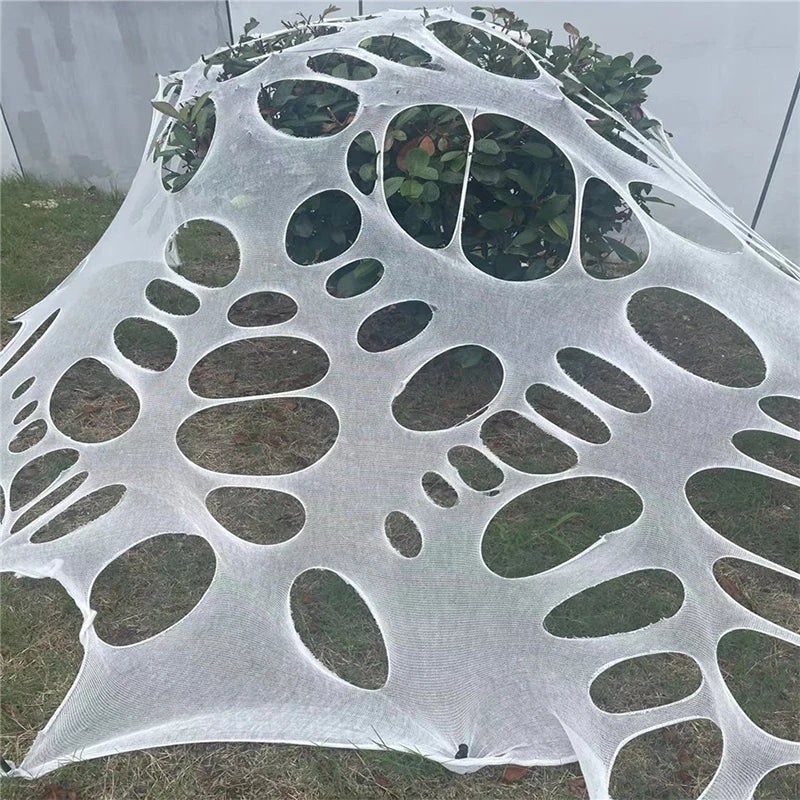 2/4Meters Outdoor Giant Stretchy Netting Spider Webbing Ripped Cobweb Haunted House Prop Halloween Decor Spooky Party Supplies