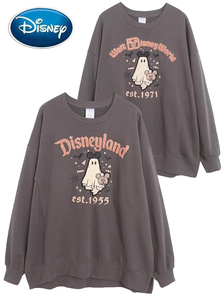 Disneyland Walt Disney World Castle Letter Halloween Party Villains The Nightmare Before Christmas Sweatshirt Women Jumper Tops