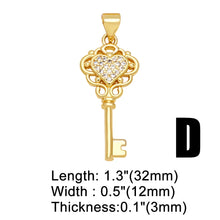 Load image into Gallery viewer, OCESRIO Trendy Crystal balance Scale Pendant for Necklace Copper Gold Plated Key Purse Jewelry Making Supplies DIY pdtb390