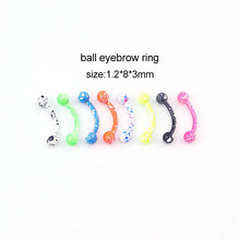 Load image into Gallery viewer, 2/5/10Pcs Mix Eyebrow Piercing Set Curved Barbell Earring Rook Piercing Bulk Tongue Piercing Snake Bite Eyebrow Jewelry Pack