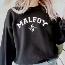 Load image into Gallery viewer, Malfoy Sweatshirt House Sweatshirts Dark Academia Crewneck College Sweatshirt Unisex Long Sleeve Pullover Autumn Winter Hoodies