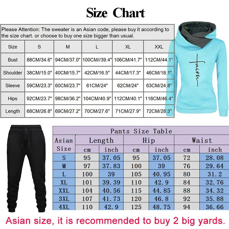 Womens Tracksuit Autumn Winter Warm Hooded Sweatshirts Female Jogging Sweatpants Fashion Versatile Woman Clothing Sports Outfits