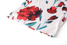 Load image into Gallery viewer, New Colored Flower Wrapped Hip Short sleeved Dress for Women