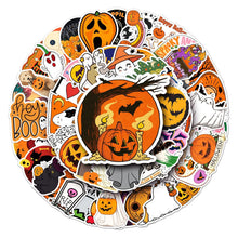 Load image into Gallery viewer, 10/30/50PCS Cartoon Halloween Stickers Ghost Bat Pumpkin Graffiti Decals DIY Laptop Fridge Gift Phone Festive Sticker Kids Toys