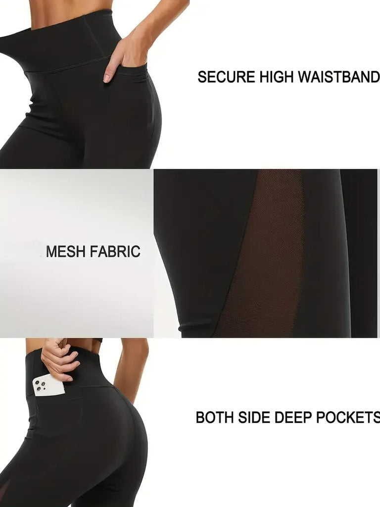 Look & Feel Your Best In These Breathable Mesh High Waisted Yoga Leggings