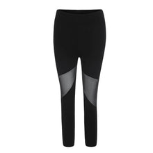 Load image into Gallery viewer, Black Patchwork Mesh Leggings Women&#39;s Jeggings Legins Women Leggins Female Elastic Pant Capri Women Fitness Leggings