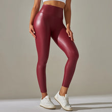 Load image into Gallery viewer, New Women PU Leather Pants Multicolor High Waist Leather Leggings Plus Size Elastic Slim Skinny Sexy Leather Pants Trousers