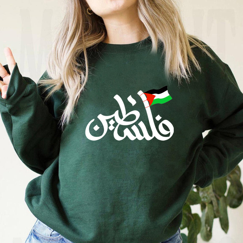 Palestine Sweatshirt Streetwear Women Long Sleeve Top Aesthetic Palestine Shirt Winter Clothes Women Anime Hoodie Tops