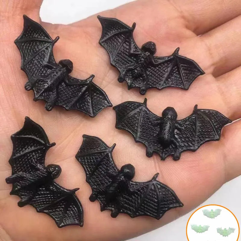 10/20PCS Realistic Plastic Bat Simulation Bat Insect Tricky Prop Prank Toy Scary Novelty Funny Halloween Gift