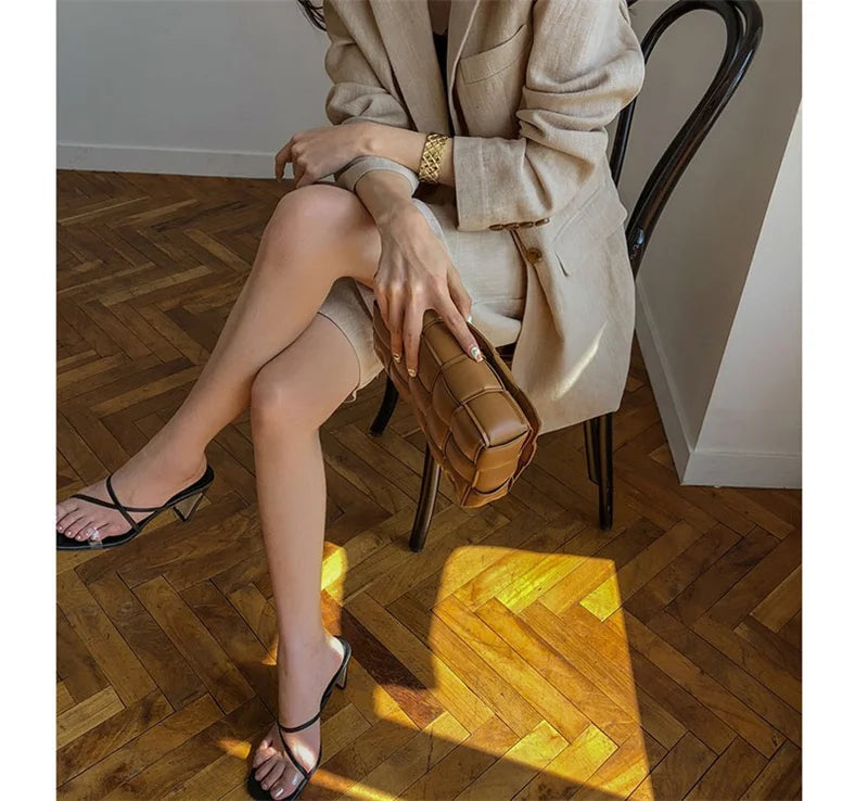 Flax Suit Women's Spring Summer 2023 New Casual Thin Cotton  Linen Small Blazers+shorts Two-piece Sets Comfortable Khaki Suits