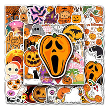 Load image into Gallery viewer, 10/30/50PCS Cartoon Halloween Stickers Ghost Bat Pumpkin Graffiti Decals DIY Laptop Fridge Gift Phone Festive Sticker Kids Toys