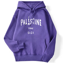 Load image into Gallery viewer, Winter Woman Hoodies Palestine Gaza Letter Printed Pullovers Breathable Loose Warm Pocket Sweatshirts Casual Ladies Streetwears