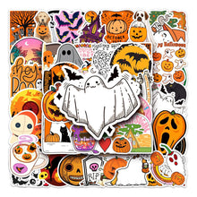 Load image into Gallery viewer, 10/30/50PCS Cartoon Halloween Stickers Ghost Bat Pumpkin Graffiti Decals DIY Laptop Fridge Gift Phone Festive Sticker Kids Toys