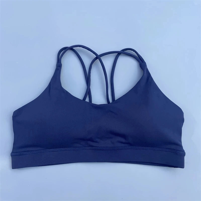 Solid Color soft high strength Women Fitness Bra Tight Sport Top Comprehensive Training Gym Yoga Underwear  Tight With Chest Pad