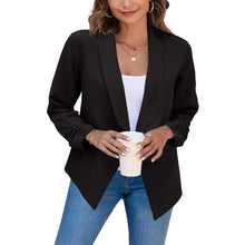 Load image into Gallery viewer, Summer Black Blazers Women 2024 Female Office Lady Nine Quarter Blazer Open Stitch Womens Slim Coats Femme Ladies Notched Tops