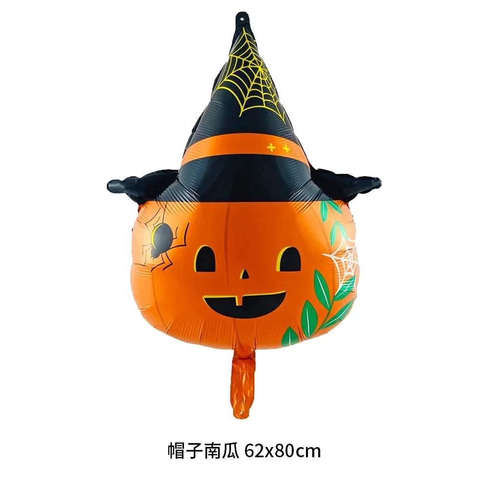 1PC Happy Halloween Aluminum Film Balloon Bat Skull Head Pumpkin Shaped Inflatable Toys Balloons Home Party Decoration Props