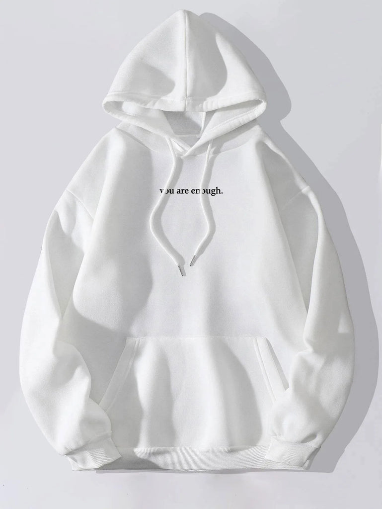 Autumn Y2k Hoodies Young Lady Printed Letter Dear Person Behind Me Casual Oversized Hoodie Aesthetic Hoody Sweatshirt Tops