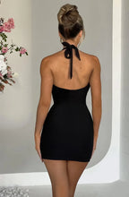 Load image into Gallery viewer,  Women clothing Sexy Slim Fit Low Cut Mini Dress Y2K Backless Deep V Neck Mesh Short Dress Elegant Evening Vestidos party 2024