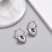 Load image into Gallery viewer, Classic Stainless Steel Heart Star Hoop Earrings For Women Punk Hip Hop Gold Silver Color Y2K Jewelry Female Earrings oorbellen