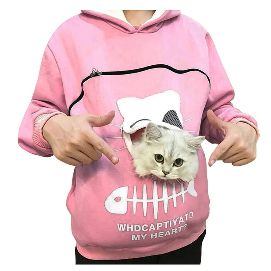 Sweatshirt Cat Lovers Hoodie Kangaroo Dog Pet Paw Pullovers Cuddle Pouch Sweatshirt Pocket Animal Ear Hooded Dropshipping