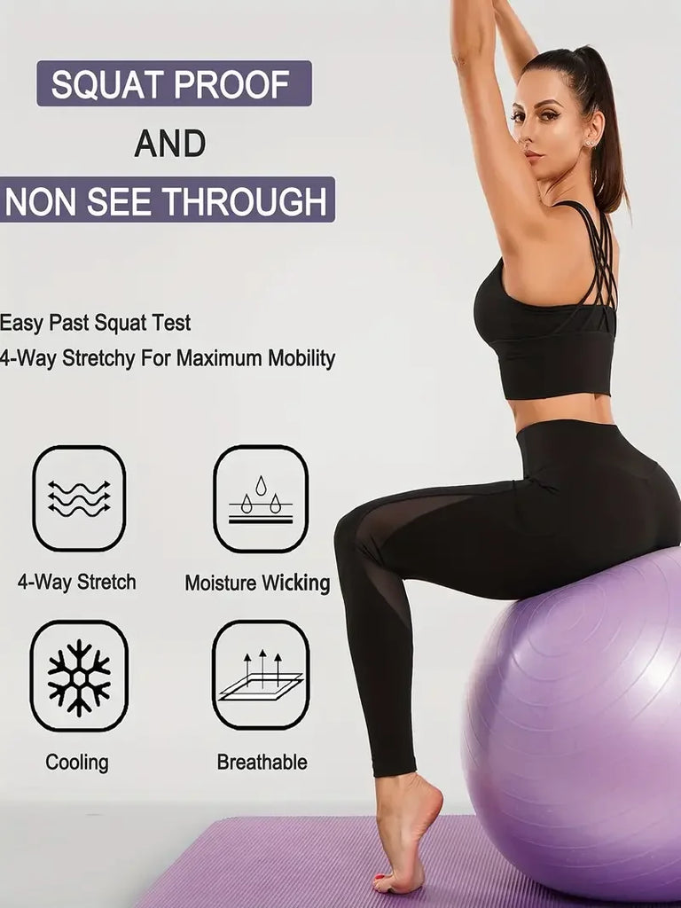 Look & Feel Your Best In These Breathable Mesh High Waisted Yoga Leggings