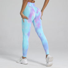 Load image into Gallery viewer, New Women Tie dye High Waist Legging Push Up Scrunch Gym Sports Yoga Pants Elastic Soft Tights Workout Booty Leggins Nylon